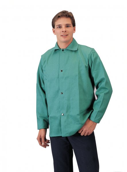 Tillman 6230 Green Flame Retardant Cotton Welding Jacket-ShopWeldingSupplies.com