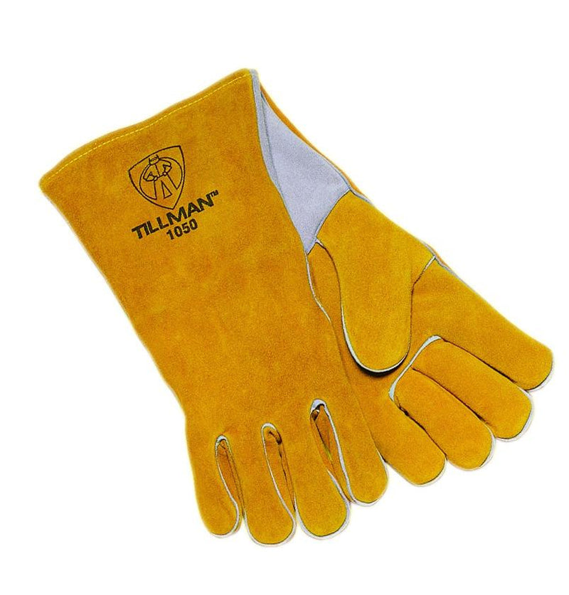 Tillman 1050 Bourbon Brown, Premium Side Split Cowhide Welding Glove (12 Pairs)-ShopWeldingSupplies.com
