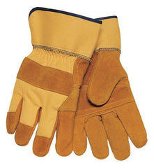 Tillman 1500YPP Work Gloves: Yellow Double Palm Cowhide - Large (12 Pair)-ShopWeldingSupplies.com