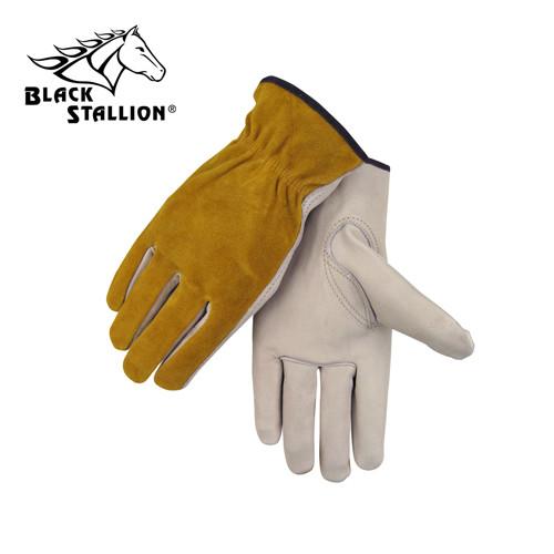 Revco 97 Drivers Work Gloves: Palm & Split Cowhide-ShopWeldingSupplies.com