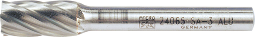 Pferd Carbide Bur Cylind. Plain End, ALU Cut 3/8" x 3/4" x 1/4" Shank - SA-3 (EDP 24065)-ShopWeldingSupplies.com