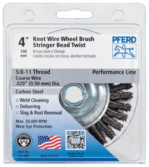 Pferd 4'' Stringer Bead Wheel .020 CS Wire, 5/8-11 Thread (EDP 82186)-ShopWeldingSupplies.com