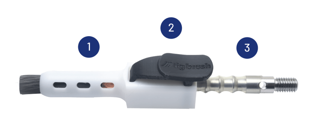 TIG Brush LokWand Applicator for Red Handle Cable (P1281-LW00)-ShopWeldingSupplies.com