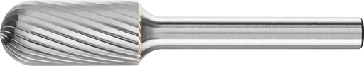 Pferd Carbide Bur - Cylind. Radius End, SGL Cut 1/2'' x 1'' x 1/4'' Shank - SC-5 (EDP 24461)-ShopWeldingSupplies.com