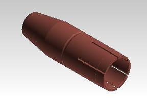 Fronius Gas Nozzle ø13/ø25x77.5 Extra Conical Thread-Type - Each (42,0001,5576)-ShopWeldingSupplies.com