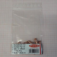 Fronius M6 Contact Tip 1.3mm - Pack of 10 (42,0001,6529,10)-ShopWeldingSupplies.com