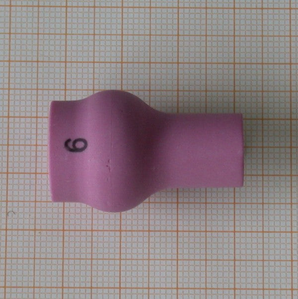 Fronius Ceramic Gas Nozzle #6 Ø9.5/Ø20.8X33 (42,0300,0822)-ShopWeldingSupplies.com