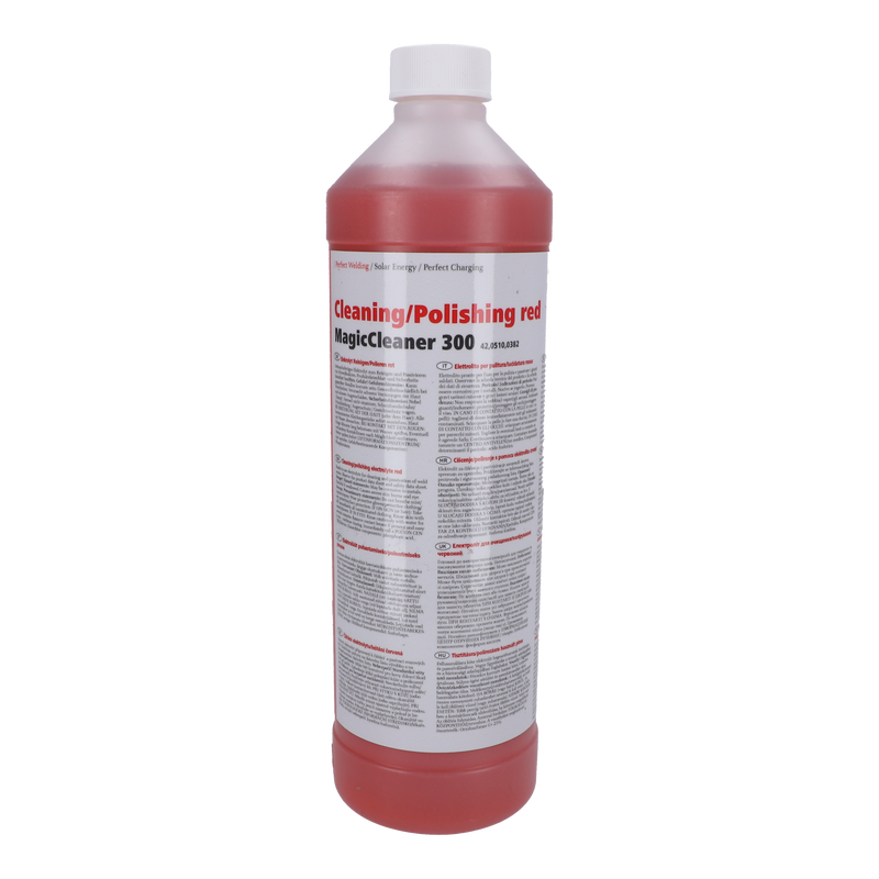 Fronius Red Cleaning/Polishing Fluid for MagicCleaner 300 - 1 Liter (42,0510,0382)-ShopWeldingSupplies.com