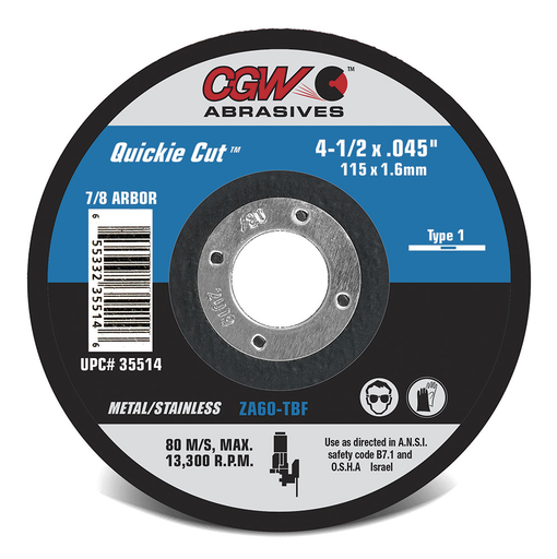 CGW Camel Cut-Off Wheel Type 1, 4-1/2" x .045 (35514)-ShopWeldingSupplies.com