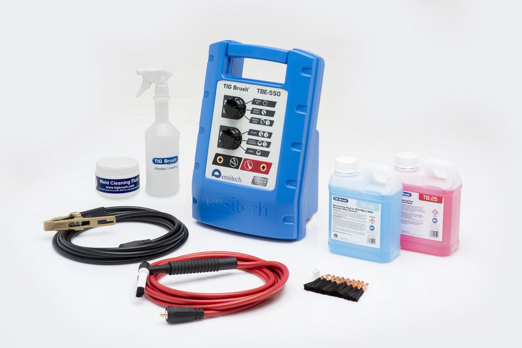 Ensitech TIG Brush TBE-550 Flexi Handle Kit Stainless Steel Weld Cleaning System-ShopWeldingSupplies.com