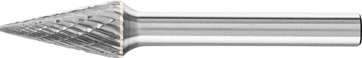 Pferd Carbide Bur - Cone (Pointed), DBL Cut 3/8'' x 3/4'' x 1/4'' Shank - SM-4 ( EDP 25232)-ShopWeldingSupplies.com