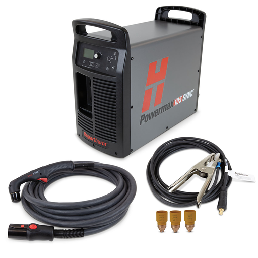 Powermax105 SYNC system, 200-600V 3-PH, CSA, CPC port, 75 degree handheld torch, 7.6m (25') lead (059627)-ShopWeldingSupplies.com