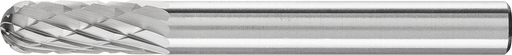 Pferd Carbide Bur - Cylind. (Radius End), DBL Cut 1/4'' x 5/8'' x 1/4'' Shank - SC-1 (EDP 24392)-ShopWeldingSupplies.com