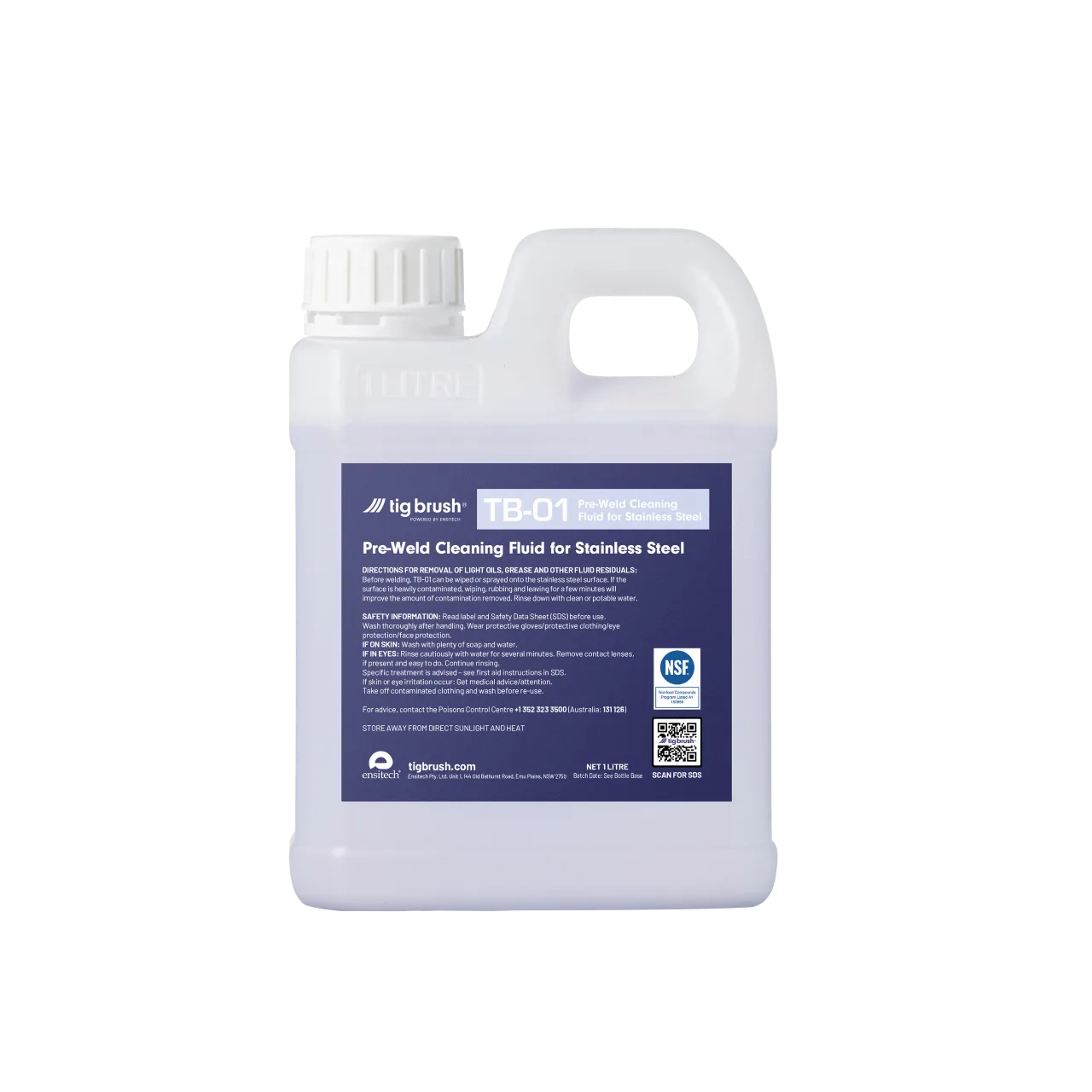 Ensitech TIG Brush TB-01 Pre-Weld Cleaning Fluid (Quart and Gallon Avail)-ShopWeldingSupplies.com