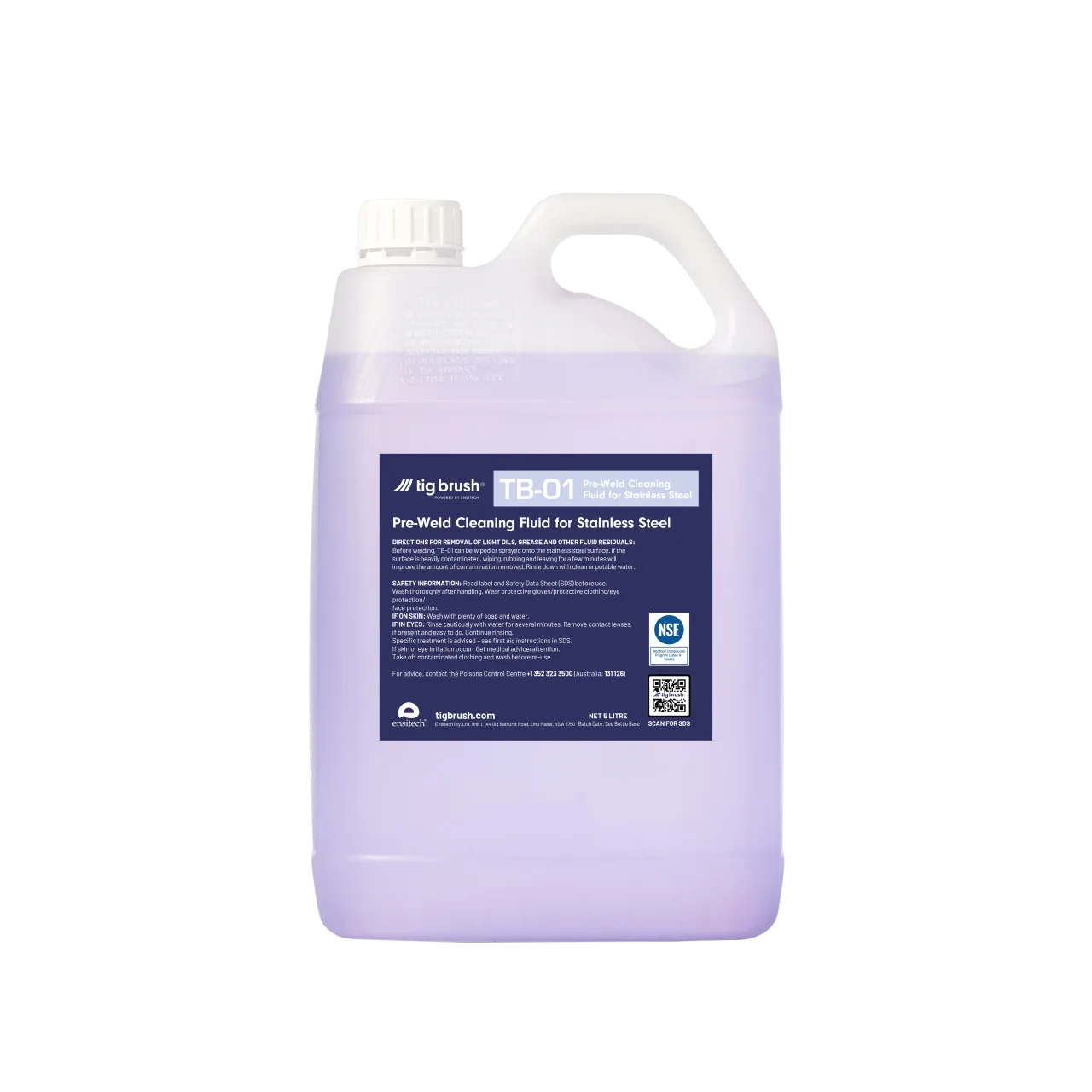 Ensitech TIG Brush TB-01 Pre-Weld Cleaning Fluid (Quart and Gallon Avail)-ShopWeldingSupplies.com