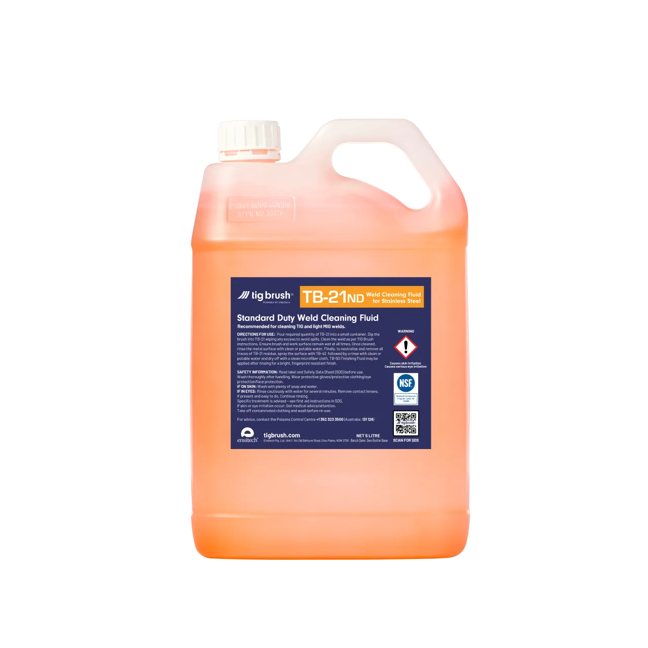 Ensitech TIG Brush TB-21ND Weld Cleaning Fluid  (Quart and Gallon Avail.)
