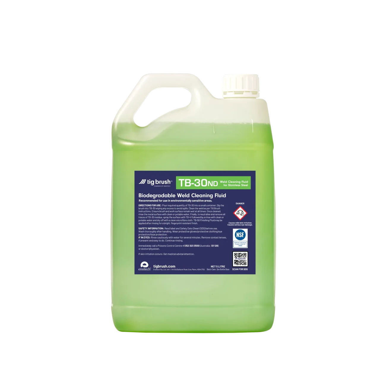 Ensitech TIG Brush Stainless Steel Weld Cleaning Fluid - TB-30ND