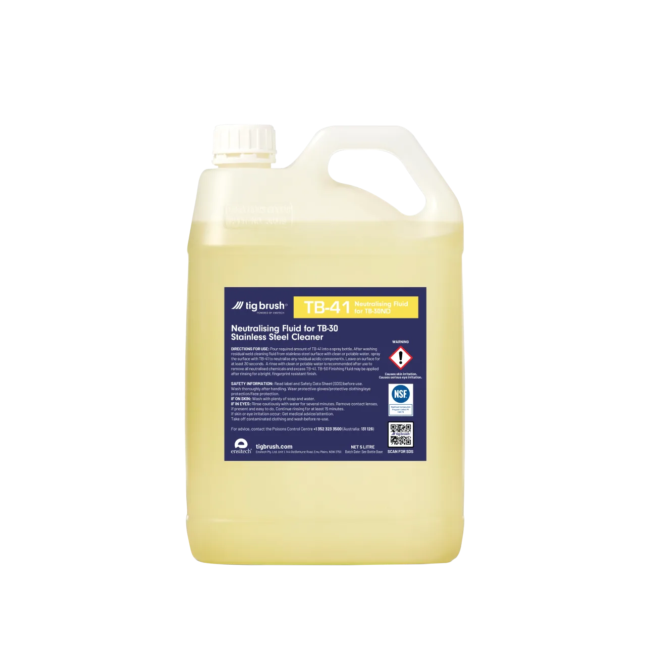 Ensitech TIG Brush TB-41 Neutralizing Fluid for TB-30ND (Quart or Gallon)