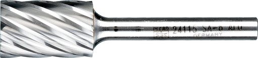 Pferd Carbide Bur - Cylind. Plain End, ALU Cut 5/8" x 1" x 1/4" Shank - SA-6 (EDP 24115)-ShopWeldingSupplies.com