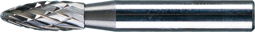 Pferd Carbide Bur - Flame Shape, DBL Cut 1/4'' x 5/8'' x 1/4'' Shank - SH-1 ( EDP 24862)-ShopWeldingSupplies.com