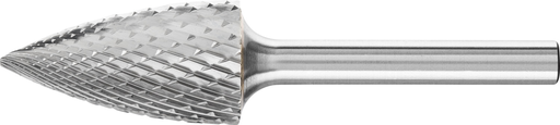 Pferd Carbide Bur - Tree Shape (Pointed), DIA Cut 5/8'' x 1'' x 1/4'' Shank - SG-6 (EDP 24833)-ShopWeldingSupplies.com