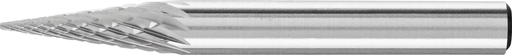 Pferd Carbide Bur - Cone (Pointed), DIA Cut 1/4'' x 3/4'' x 1/4'' Shank - SM-2 ( EDP 25213)-ShopWeldingSupplies.com