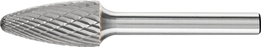 Pferd Carbide Bur - Tree Shape, DBL Cut 1/2'' x 1'' x 1/4'' Shank - SF-5 ( EDP 24722)-ShopWeldingSupplies.com