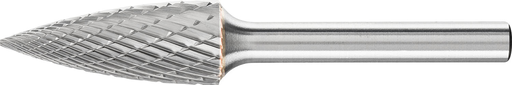 Pferd Carbide Bur - Tree Shape (Pointed), DBL Cut 1/2'' x 3/4'' x 1/4'' Shank - SG-13 ( EDP 24822)-ShopWeldingSupplies.com