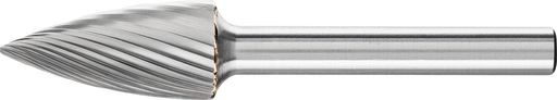 Pferd Carbide Bur - Tree Shape (Pointed), SGL Cut 1/2'' x 1'' x 1/4'' Shank - SG-5 ( EDP 24811)-ShopWeldingSupplies.com