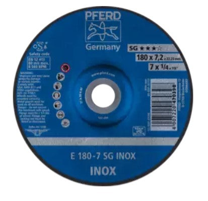 Pferd 61108 Grinding Wheel 7x1/4x7/8 SG INOX (Package of 10)-ShopWeldingSupplies.com