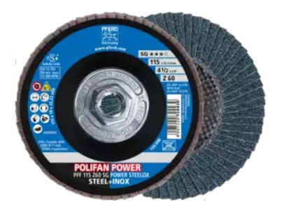 Pferd 62278 Flap Disc 4-1/2 x 5/8-11 60 Grit (Package of 10)-ShopWeldingSupplies.com