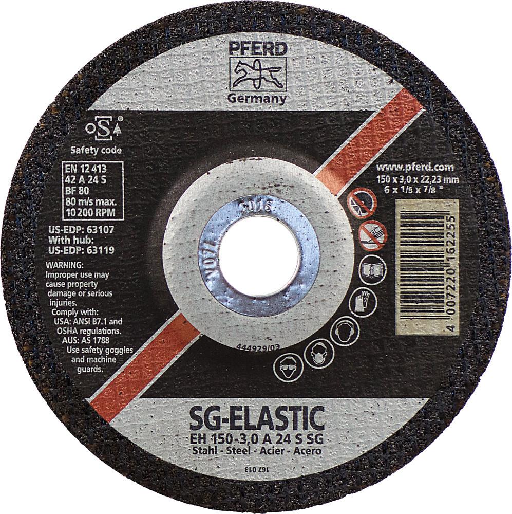 Pferd 63107 SG Elastic 6"x1/8"x7/8" Cut-Off Wheel (Package of 25)-ShopWeldingSupplies.com