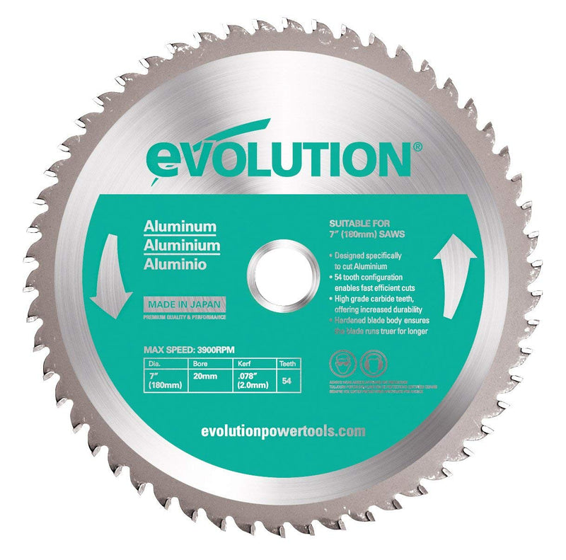 Evolution Power Tools 7" Aluminum Cutting Blade (180BLADEAL)-ShopWeldingSupplies.com