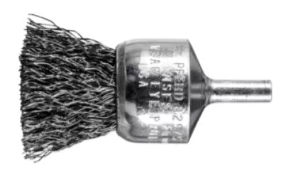 Pferd 1'' Crimped Wire End Brush .014 Carbon Steel Wire, 1/4'' Shank (EDP 82975) - Package of 10-ShopWeldingSupplies.com