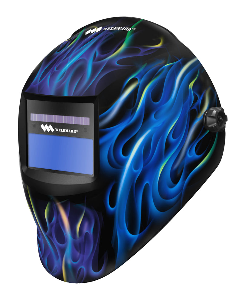 Weldmark Auto Darkening Blue Flame Welding Helmet (BF8VS9-13)-ShopWeldingSupplies.com