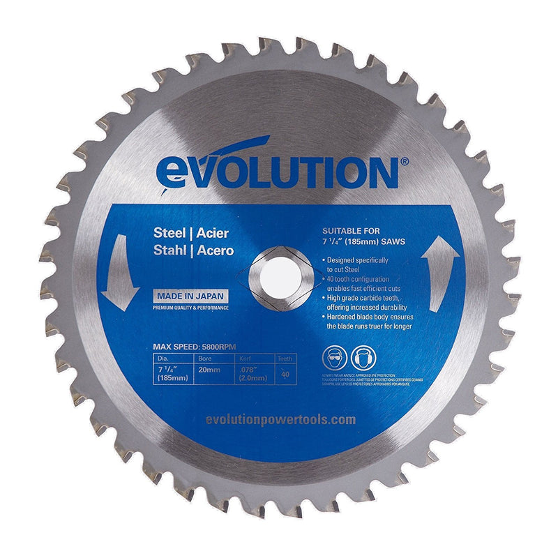 Evolution 185BLADEST 7-1/4" Steel Metal Cutting Saw Blade-ShopWeldingSupplies.com