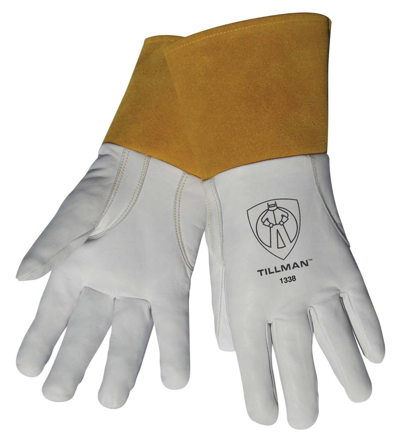 Tillman 1338 4" Cuff Top Grain Goatskin TIG Welding Gloves-ShopWeldingSupplies.com