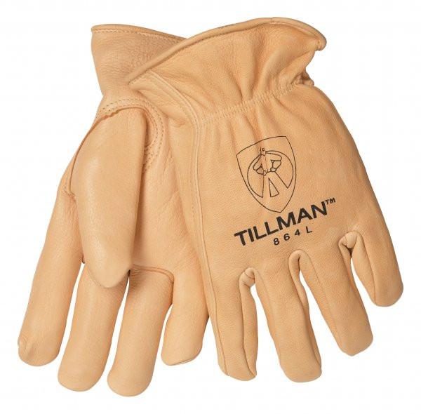 Tillman 864 Premium Top Grain Gold Deerskin Work Gloves (6 Pair)-ShopWeldingSupplies.com