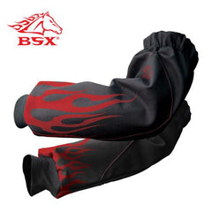 Revco BX9-19S-BK BSX FR Cotton FR Sleeves Black/Red-ShopWeldingSupplies.com