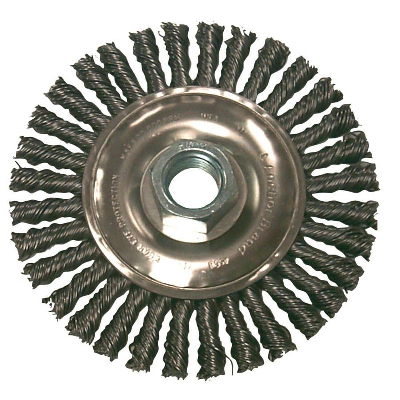 Anchor 4" Carbon Steel Wire Knot Wheel Brush - R4S58-ShopWeldingSupplies.com
