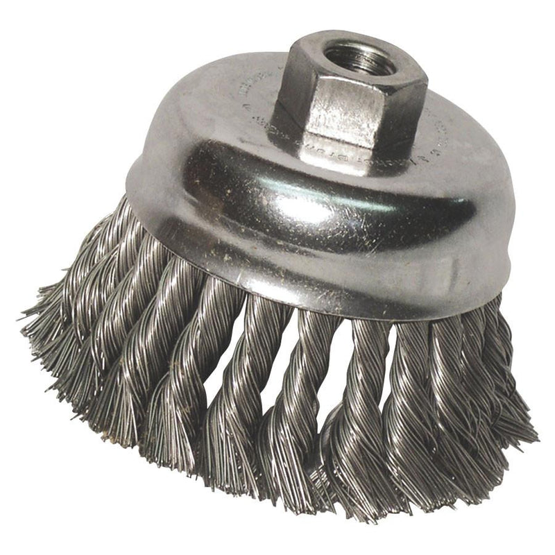Anchor 102-R3KC58 3" Carbon Steel Wire Knot Cup Brush (1 brush)-ShopWeldingSupplies.com