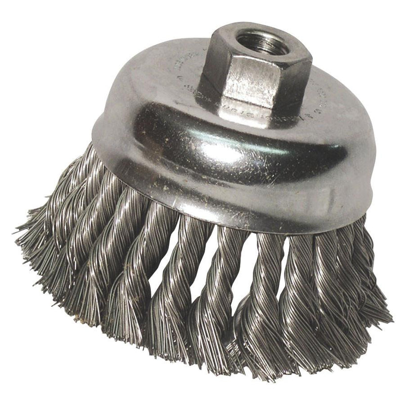 Anchor 3" Stainless Steel Wire Knot Cup Brush (102-R3KC58S)-ShopWeldingSupplies.com