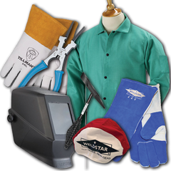 Starter Welding Student Kit with Passive Welding Helmet/Hood (8 piece kit)-ShopWeldingSupplies.com