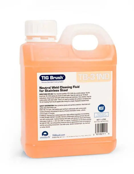 Ensitech TIG Brush Neutral Weld Cleaning Fluid for Stainless Steel (TB-31ND)-ShopWeldingSupplies.com