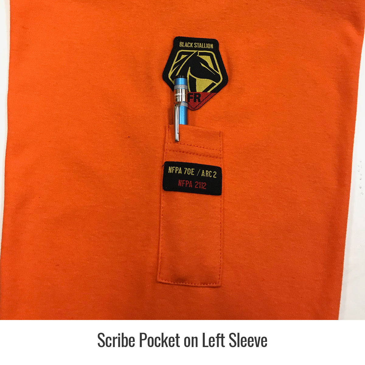 Revco (Black Stallion) Flame Resistant Long Sleeve T-Shirt (Orange)-ShopWeldingSupplies.com
