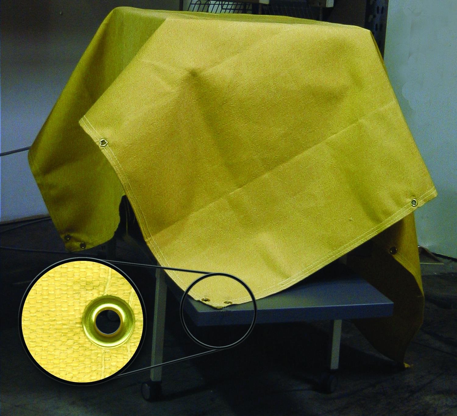 Weldmark 28oz Tan Welding Blanket with Standard Grommets-ShopWeldingSupplies.com