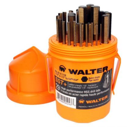 Walter (Genuine) 01E118 29-Piece Jobber Quickshank Drill Bit Set (For Metal, While Supplies Last!)-ShopWeldingSupplies.com