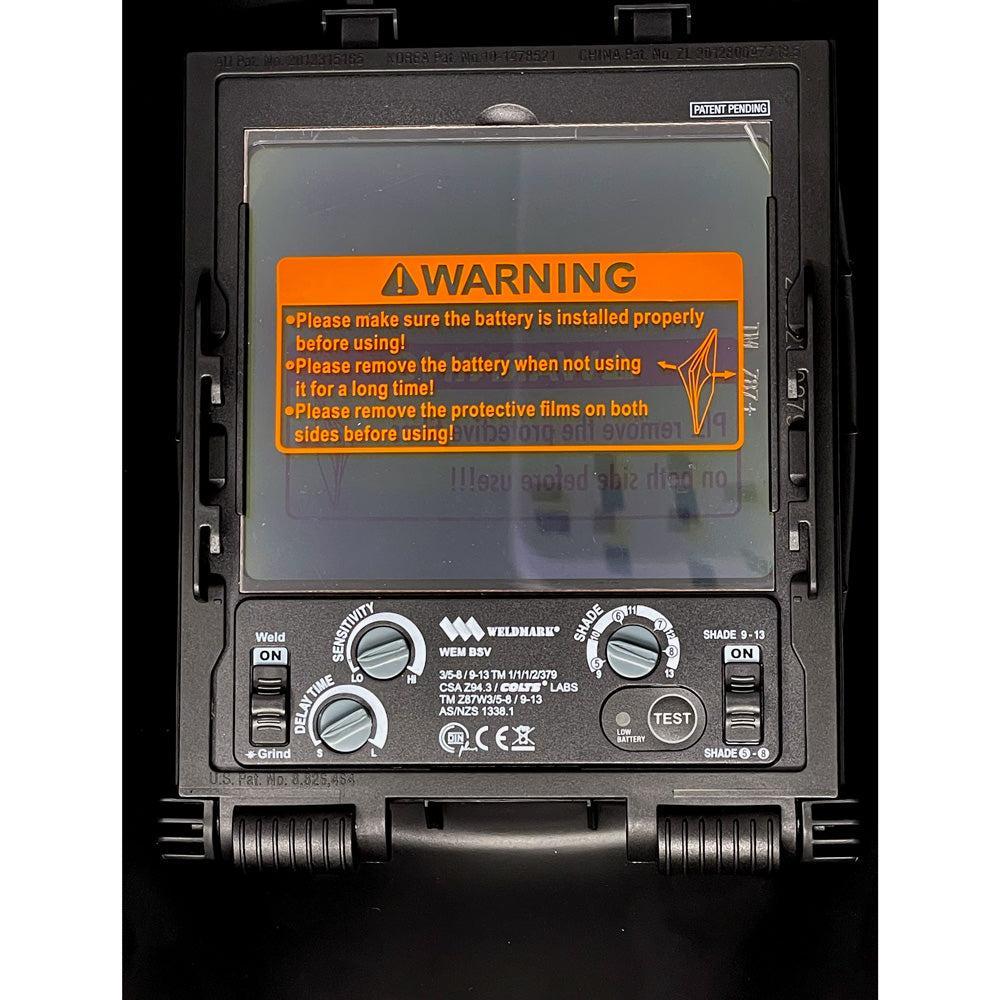 Weldmark BSV Super-View Black Auto-Darkening Welding Helmet (Shade 5-13)-ShopWeldingSupplies.com