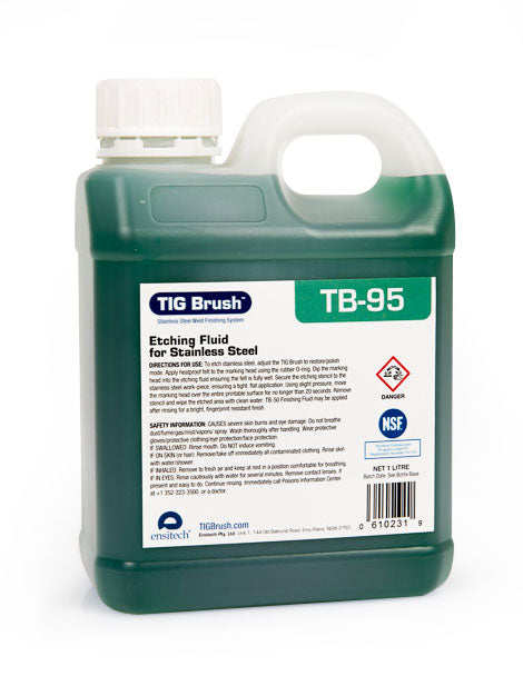 Ensitech TIG Brush TB-95 Etching Fluid (Quart)-ShopWeldingSupplies.com