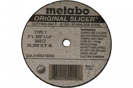 Metabo Original Slicer 4"x.040"x3/8" Cut-Off Wheel Type 1 A60TZ (Box of 50)-ShopWeldingSupplies.com